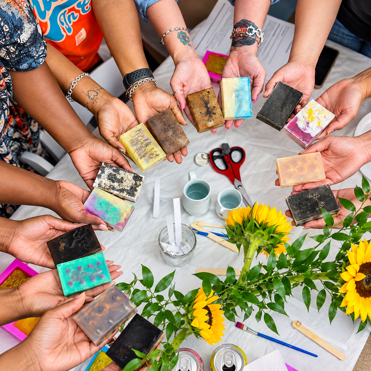 Fall Botanical Soap Making Workshop at Lucky Goat Coffee