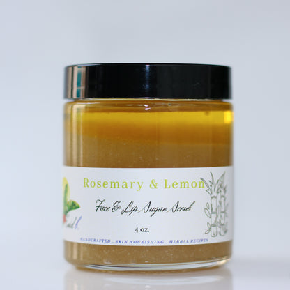 Rosemary and Lemon Face & Lip Sugar Scrub